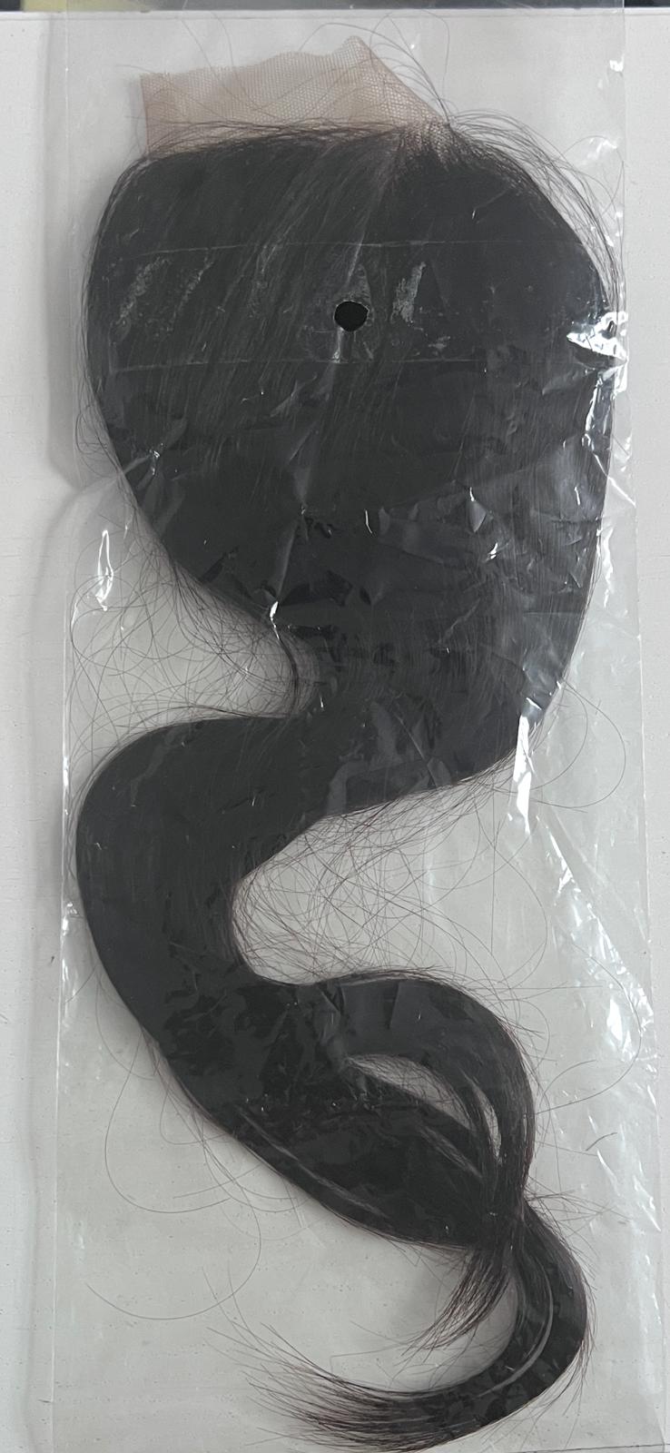 Human Hair Top Lace Closure 4'' x 4'' (8A) - Straight #1B-Natural Black 16 Inch