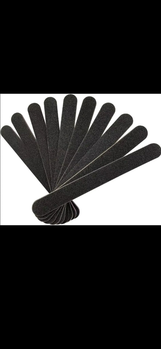 Nail File Emery Boards Buffer Thin x10 Double sided professional 100/180