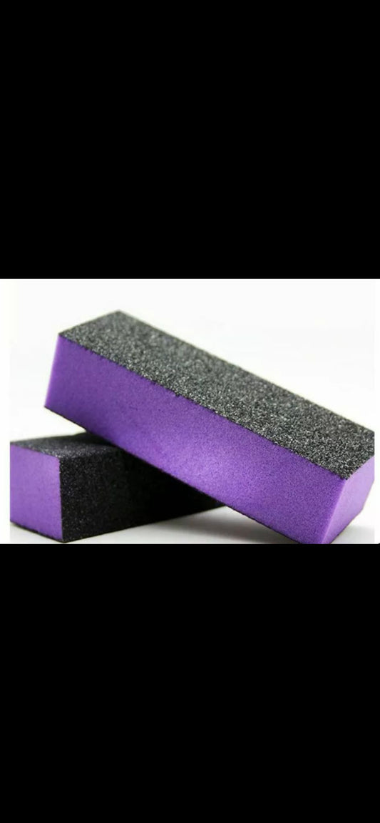 10 NAIL BUFFER ACRYLIC SANDING BLOCK FILES PURPLE 18/100 GRIT MANY OPTIONS