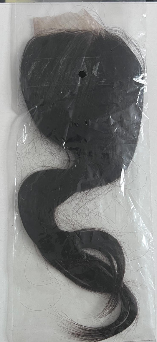 Human Hair Top Lace Closure 4'' x 4'' (8A) - Straight #1B-Natural Black 16 Inch