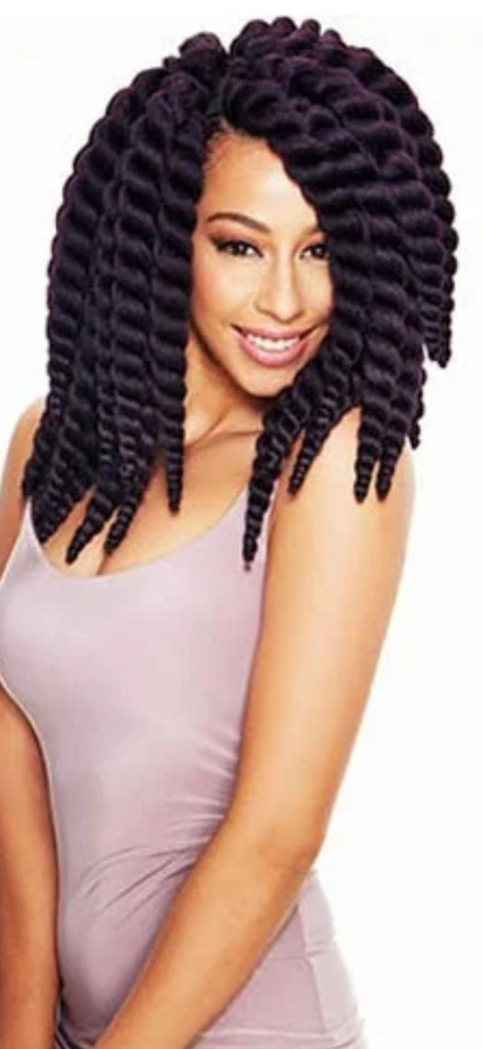 MAMBO SATIN TWIST 22'' CROCHET BRAIDS/ GREY 12 INCH
