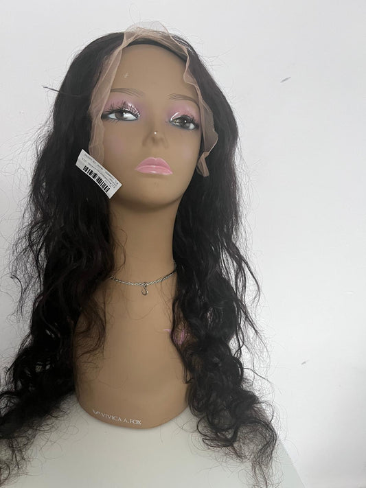 HD Real Scalp Wig 13x4 Invisible Lace Frontal Body Wave Black Wig