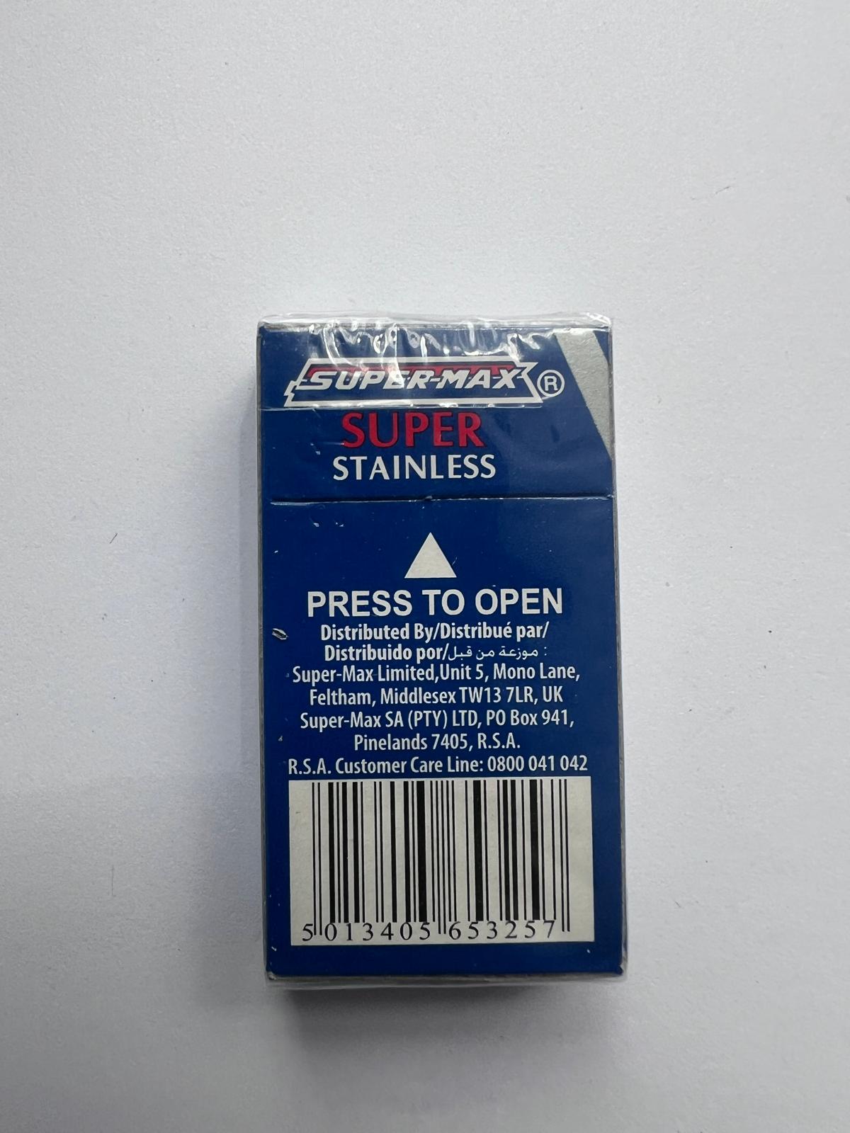 VIDYUT SUPER-MAX SUPER STAINLESS 10 BLADES IN EACH RAZOR BLADE