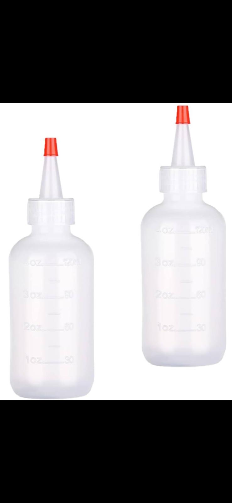 CLEAR PLASTIC SQUEEZE BOTTLE 4oz/ 120ml SEASONING DISPENSERS