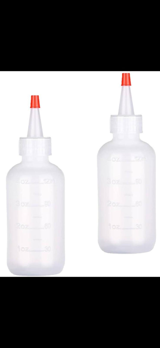 CLEAR PLASTIC SQUEEZE BOTTLE 4oz/ 120ml SEASONING DISPENSERS