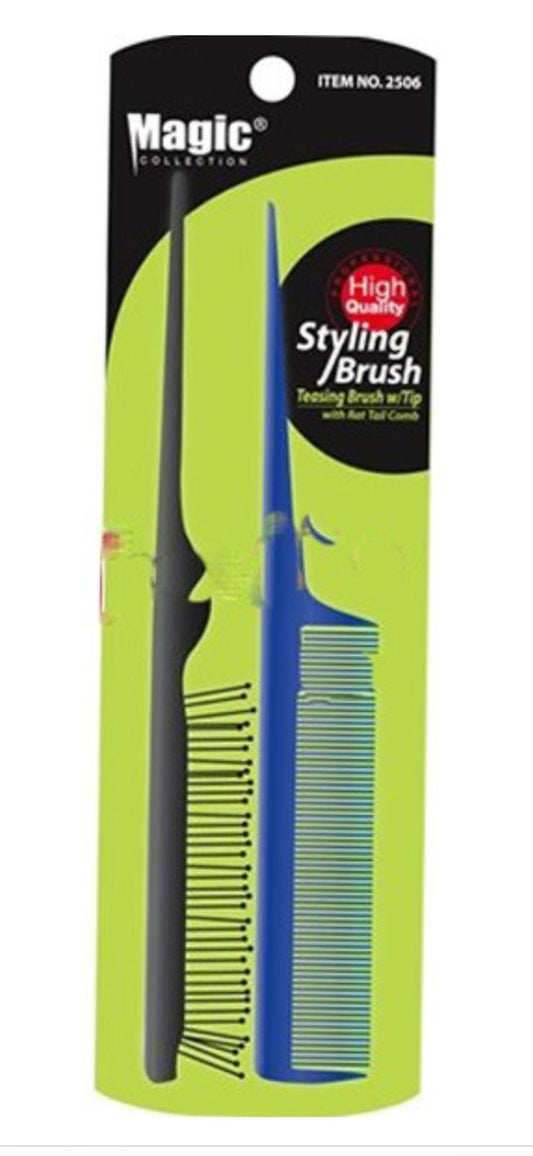MAGIC COLLECTION TEASING BRUSH WITH RAT TAIL COMB