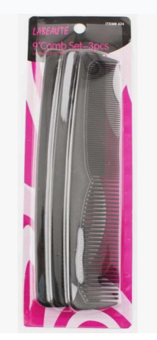 Labeaute 9'' Comb Set-3pcs