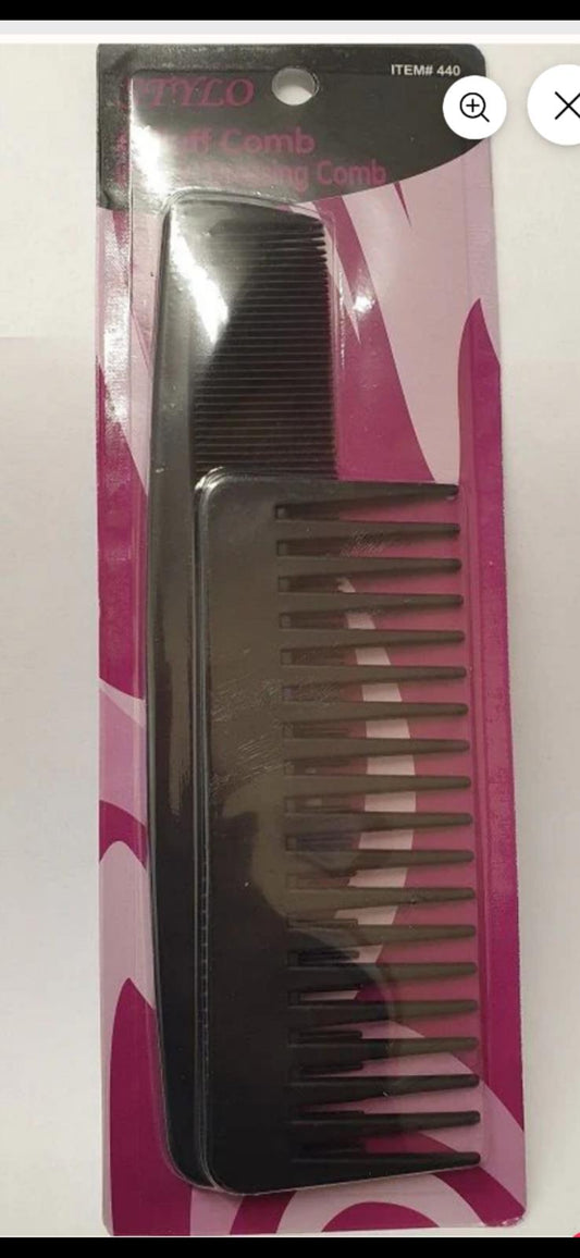 Stylo 6'' Fluff Comb with 9'' Dressing Comb - 440